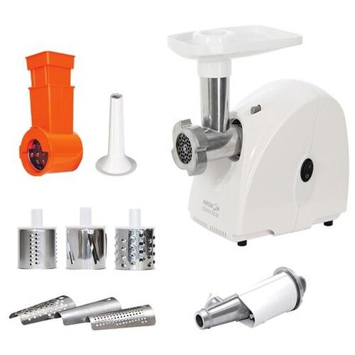 Эл мясорубка аксион М3202 пр-во Россия 1500Вт шнековая соковыжималка овощерезка 1541300₽