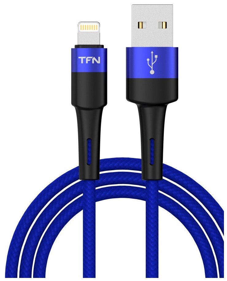 Кабель TFN USB-A/Lightning Envy 1.2m нейлон blue/кабель для iPod/iPhone/iPad Apple/кабель для айфона