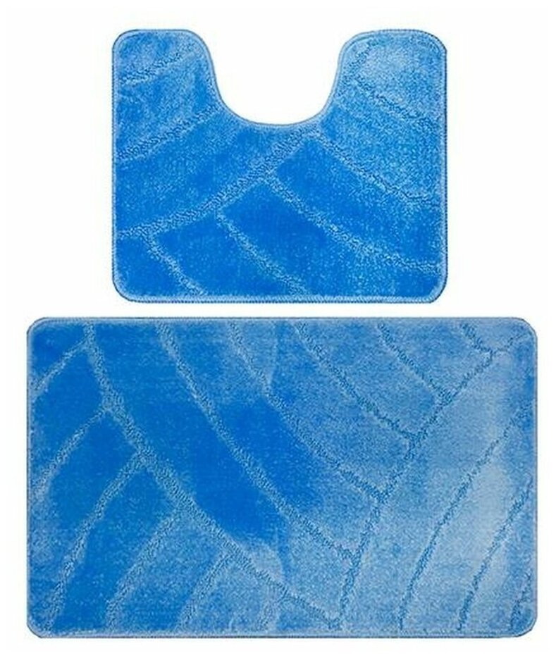 фото Комплект ковриков для в/к BANYOLIN CLASSIC из 2 шт 55х90/55х45см (голубой)