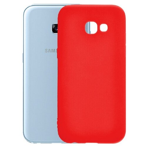 фото Матовый чехол mattecover для samsung galaxy a3 (2017) a320 силиконовый красный