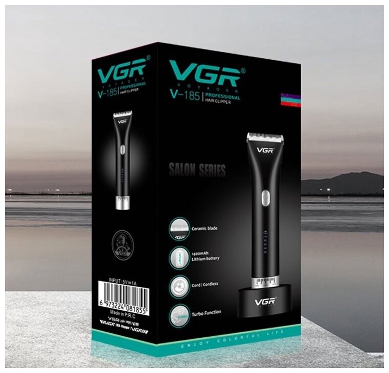 Машинка для стрижки волос беспроводная VGR V-185 - фотография № 2