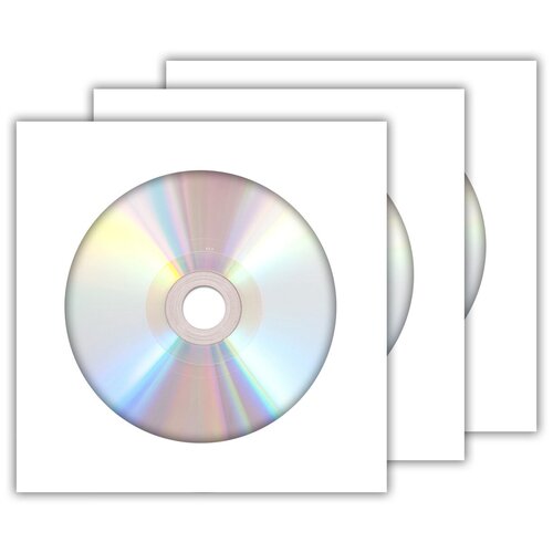 Диск CD-R CMC 700Mb 52x blank (без покрытия) в бумажном конверте с окном, 3 шт. диск smarttrack cd r 700mb 52x в бумажном конверте с окном 5 шт