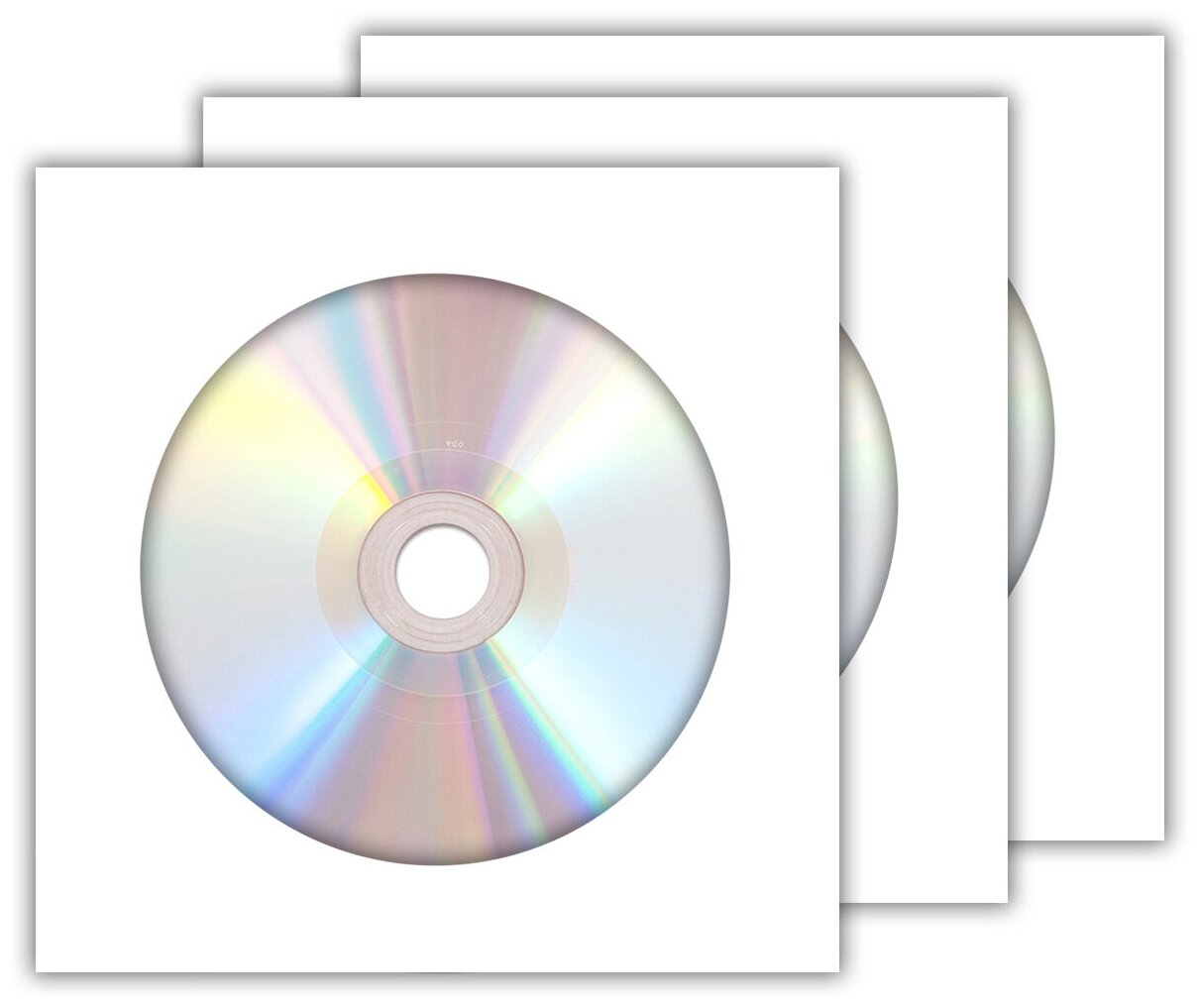 Диск DVD-R Ritek 4,7Gb 16x non-print (без покрытия) в бумажном конверте с окном, 3 шт.