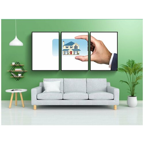 фото Набор модулных постеров для интерьера "бизнес, бизнесмен, маркер" 60x90 см. в тубусе, без рамки lotsprints