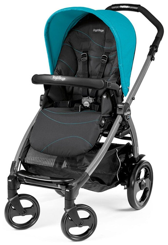 Прогулочная коляска Peg Perego Book 51 Pop Up Sportivo (шасси Titania W/Handle Black), Bloom Scuba