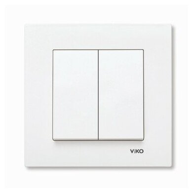Выключатель 2 кл Karre белый встроенный монтаж (Viko) арт. 90960002