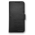 Кожаный чехол книжка Melkco для Samsung Galaxy S21 Ultra - Wallet Book Type, черный - изображение