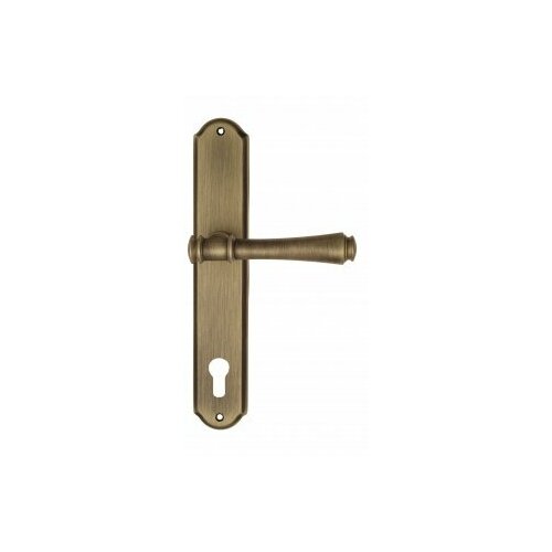 Дверная ручка Venezia CALLISTO CYL на планке PL02 матовая бронза