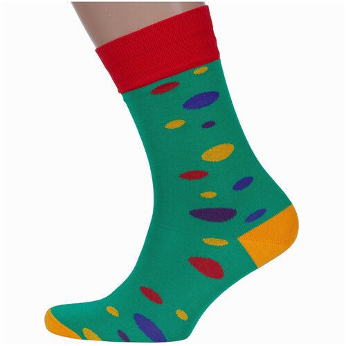 фото Мужские носки lorenzline, 1 пара, размер 29, зеленый