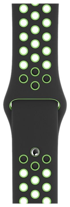 Спортивный ремешок Apple Sport Band Black/Lime Blast для Apple Watch Nike 42-44-45-49mm MXQW2ZM/A