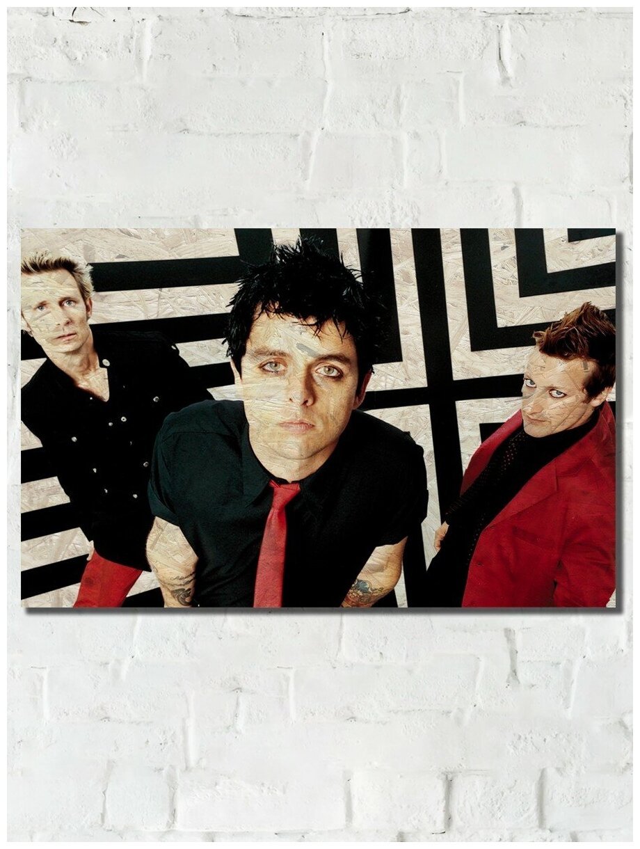 Картина интерьерная на рельефной доске Музыка Green Day Билли Джо Армстронг - 7702 Г