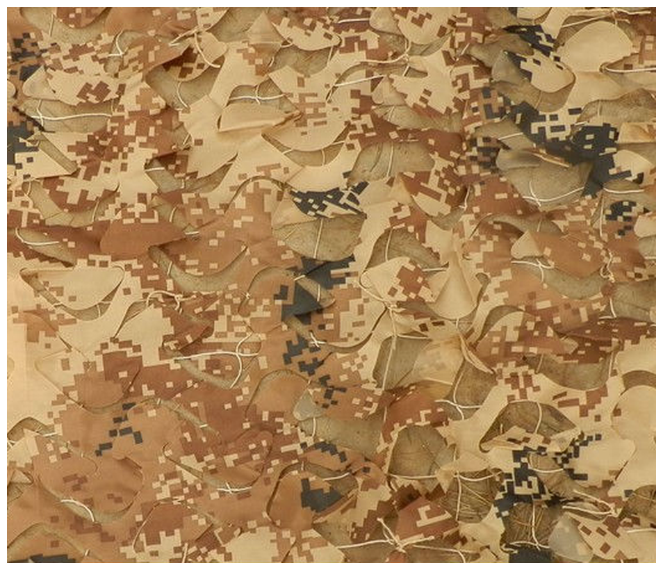 Маскировочная сеть 3х6 метра Лайт+ Пустыня цифра/затеняющая камуфляжная ...