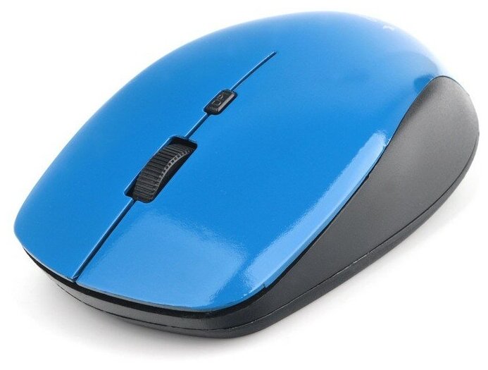 Мышь беспроводная Gembird MUSW-250-2, 2.4 ГГц, 3 кнопки + колесо кнопка, 1600DPI синий