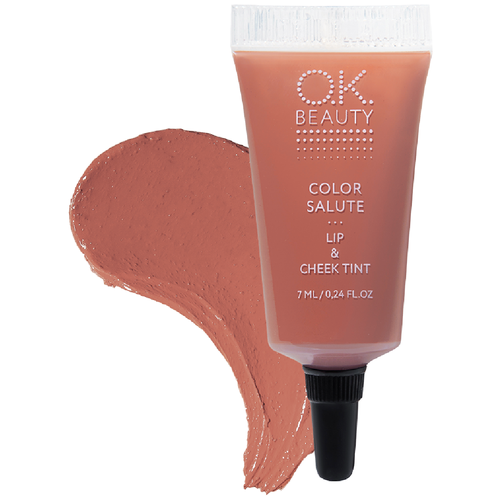 OK Beauty Тинт для губ и щек Color Salute, nectarine тинт для губ и щек ok beauty color salute 7 мл