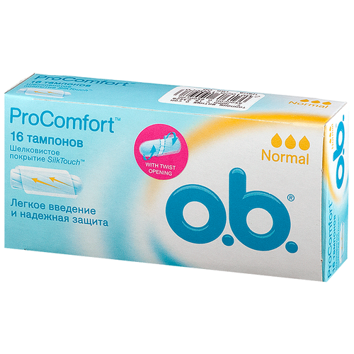 Тампоны ватные O. b. Pro Comfort нормал №16