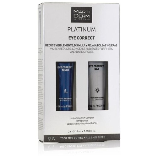 Martiderm Набор для кожи вокруг глаз Platinum Eye Correct Day/Night, 2 шт.