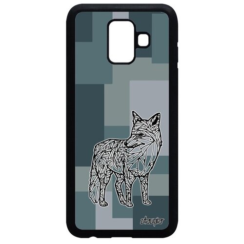 фото Защитный чехол на телефон // galaxy a6 2018 // "лиса" лисенок дизайн, utaupia, серый