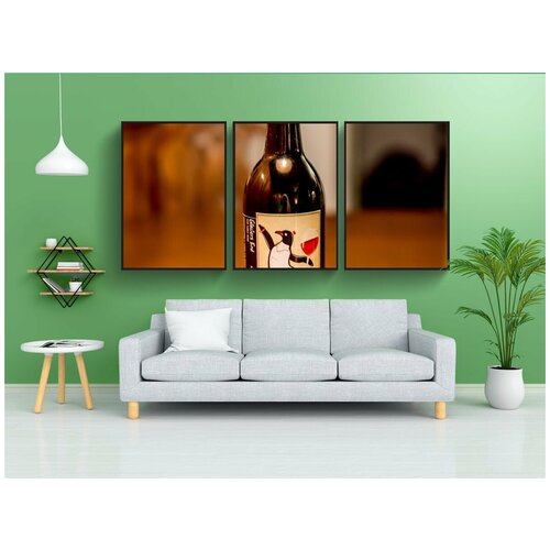 фото Набор модулных постеров для интерьера "красное вино, алкоголь, напитки" 60x90 см. в тубусе, без рамки lotsprints