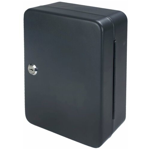 Шкаф для ключей сталь 18×25 см 44 ключа цвет черный