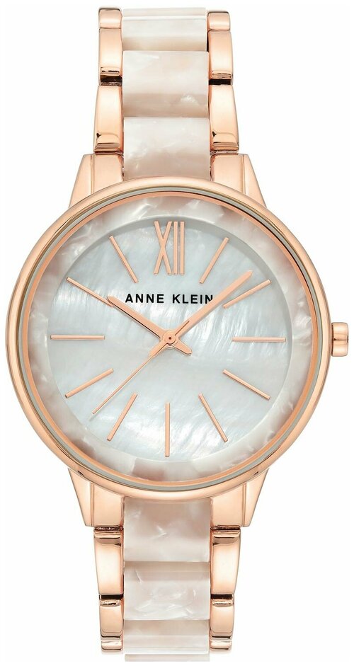 Наручные часы ANNE KLEIN Plastic 1412RGWT, белый, золотой