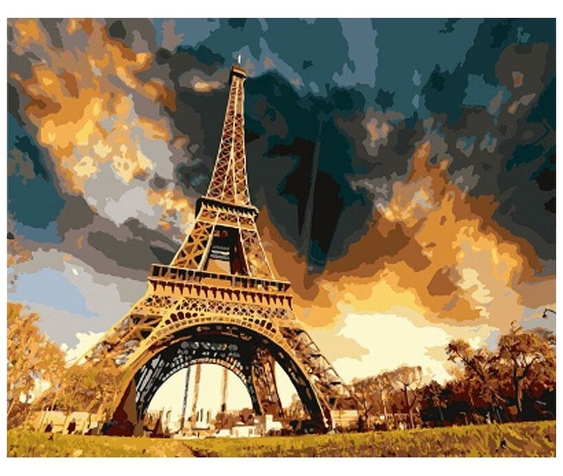 Картина по номерам «Парижские сумерки» GX7914 / 40х50 см / ТМ Цветной / Холст на подрамнике / Живопись по номерам
