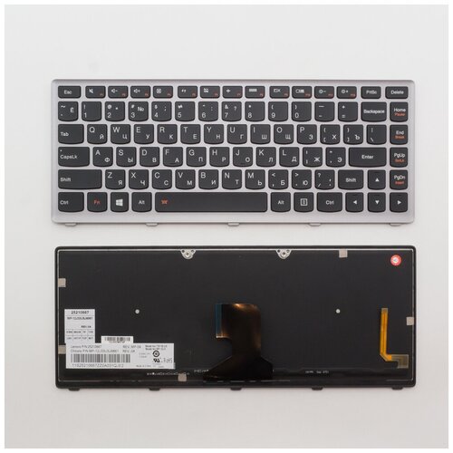 Клавиатура для ноутбука Lenovo IdeaPad Z400 черная с подсветкой 198000₽