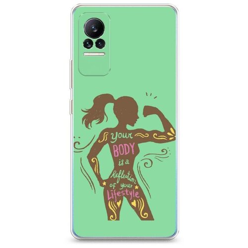 фото Силиконовый чехол "силуэт спортивной девушки" на xiaomi civi / cяоми cиви case place