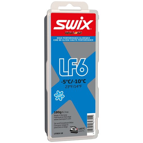 Низкофторовый парафин SWIX LF06X Blue -5C / -10C 180 гр