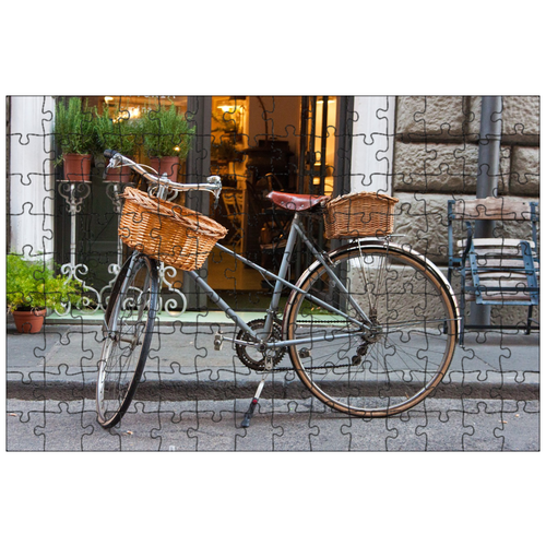 фото Магнитный пазл 27x18см."велосипед, колесо, голландия" на холодильник lotsprints