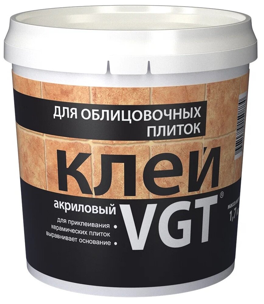 Клей для облицовочных плиток VGT, акриловый, 1,7 кг