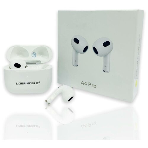 Беспроводные TWS наушники LIDER MOBILE A4 PRO bluetooth 51 наушники для iPhone наушники для Android анимация микрофон былый 570000₽