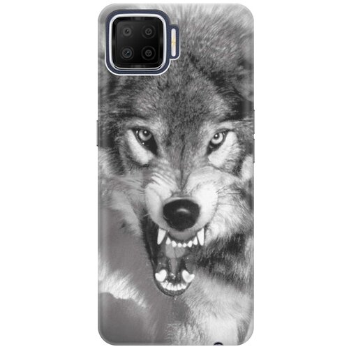 фото Ультратонкий силиконовый чехол-накладка для oppo a73 с принтом "волчий оскал" gosso