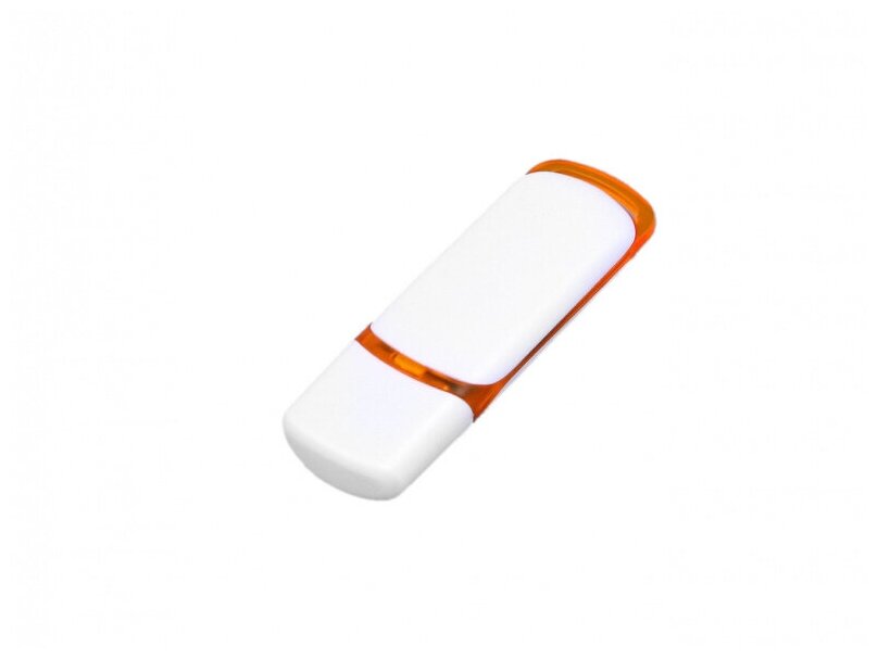 Промо флешка пластиковая с цветными вставками (64 Гб / GB USB 2.0 Оранжевый/Orange 003 флэш накопитель USBSOUVENIR 235)