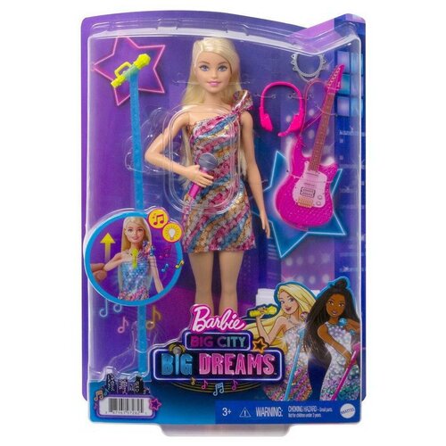 кукла barbie миллисент робертс дневной сеанс в кино 16079 Кукла Mattel Barbie Большой город Большие мечты Первая солистка