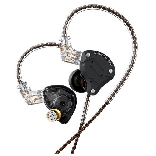 Гибридные наушники KZ ZS10 pro черные без микрофона 379000₽