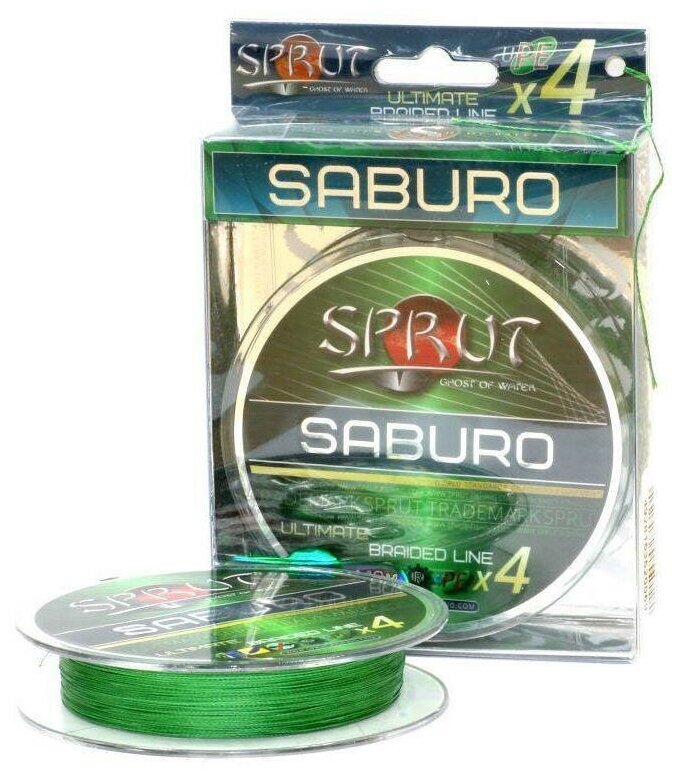 Леска плетеная SPRUT Saburo Soft Ultimate X 4 Dark Green 0.28 95м