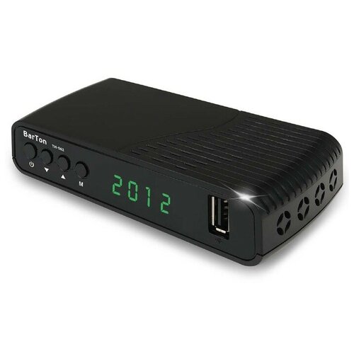 Приставка для цифрового ТВ BarTon TH-562, FullHD, DVB-T2, HDMI, USB, чёрная