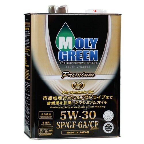 MOLYGREEN Масло Моторное 5w30 4л, Premium Pao Sp/Gf-6a Moly Green 0470170