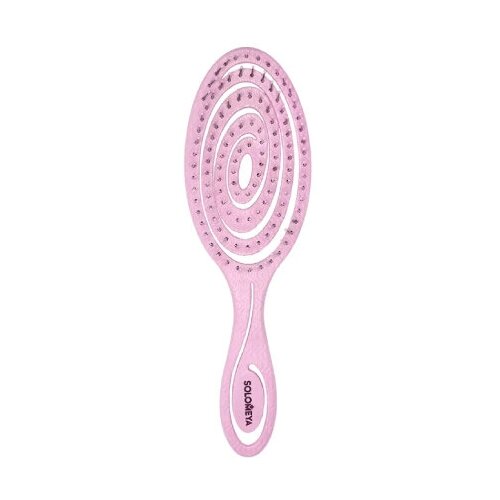 Solomeya, Подвижная био-расческа для волос Светло-розовая /Detangling bio hair brush Light pink , 1 шт