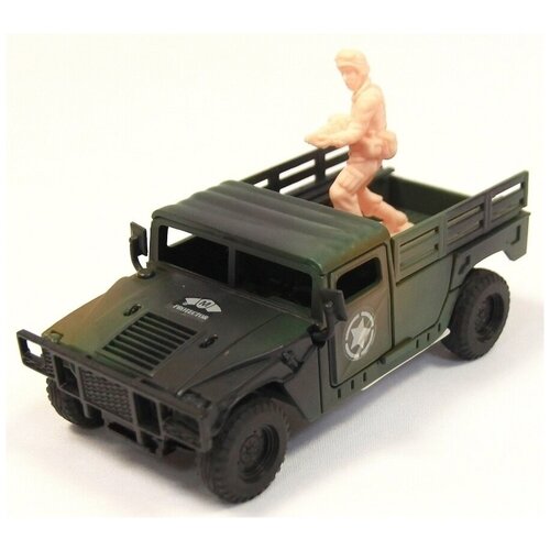 Купить Машинка детская Yar Team, Военная, грузовик с солдатом, размер машинки - 13 х 6 х 5.5 см., белый/зеленый, пластик, male