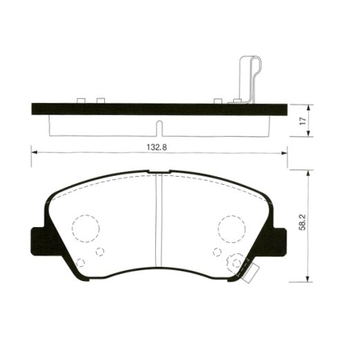 Дисковые тормозные колодки передние SANGSIN BRAKE SP1399IN для Hyundai Elantra, Hyundai i30, Kia Ceed (4 шт.)