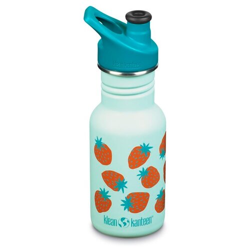 фото Детская бутылка klean kanteen kid classic narrow sport, blue tint strawberries, 355 мл