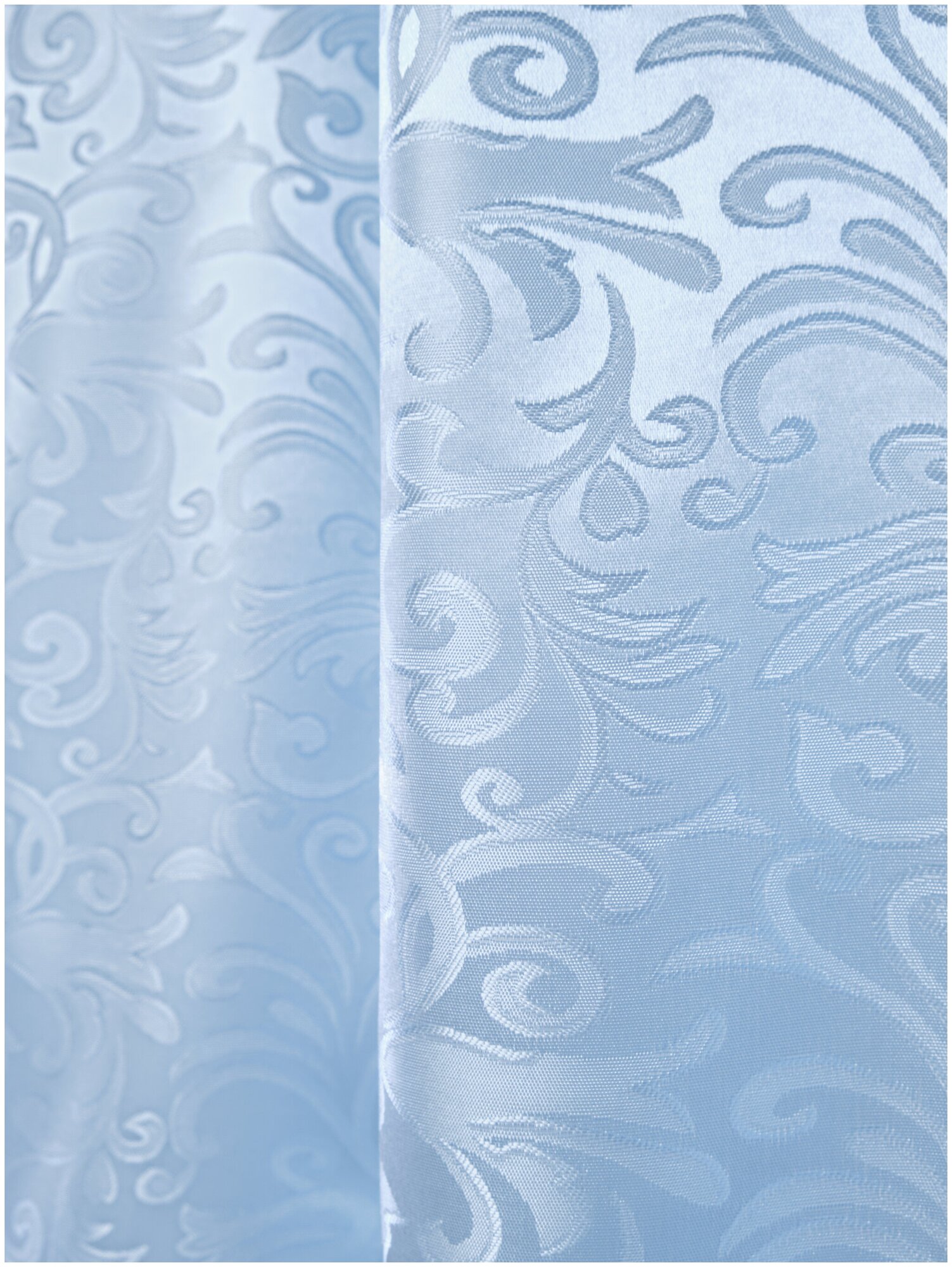 Комплект штор Silk Bahetle yort, размер 150х250см(2шт), голубой
