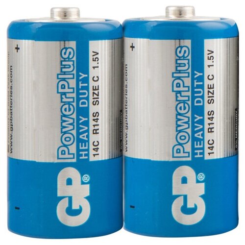 Батарейка GP PowerPlus C (14C/R14), в упаковке: 2 шт.