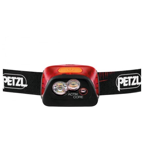 фото Petzl фонарь светодиодный налобный actik core красный,450 лм, аккумулятор