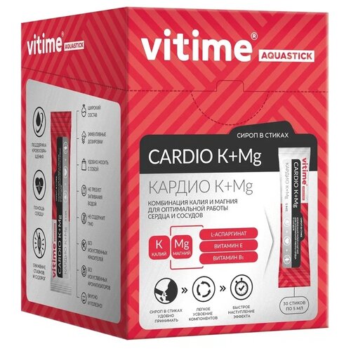 VITime Aquastick Cardio K+Mg р-р стик, 30 шт.