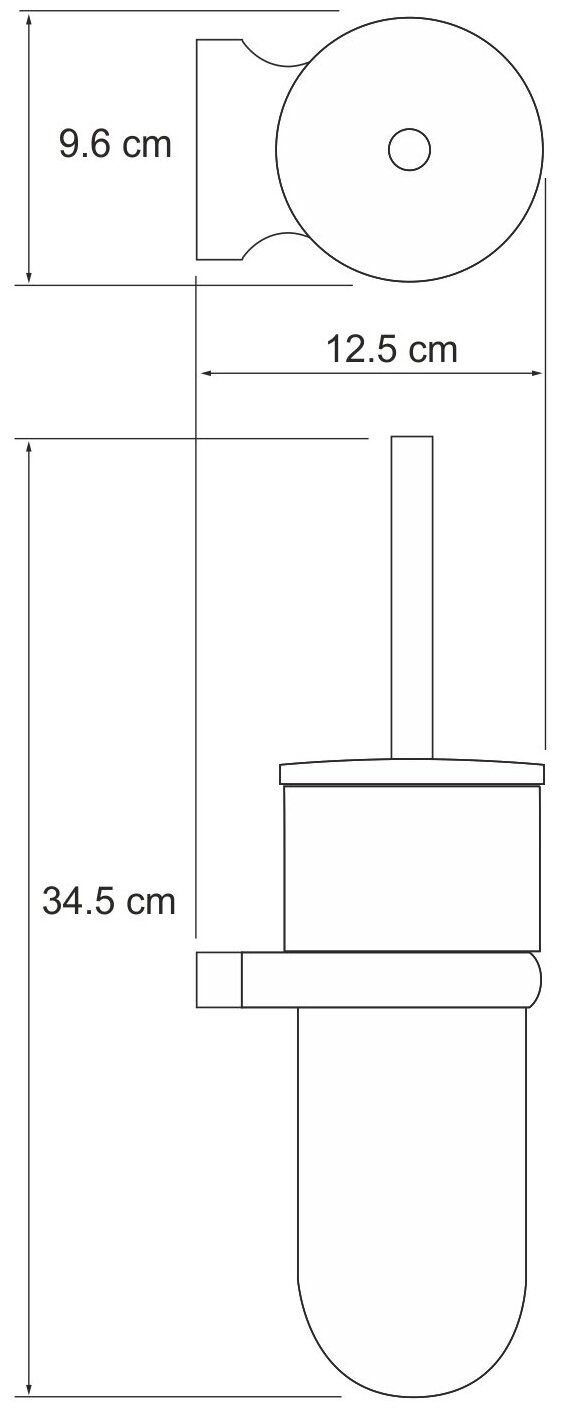 Щетка для унитаза подвесная, матовое стекло/ хром, WasserKRAFT Berkel K-6827