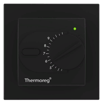 Терморегулятор Thermo Thermoreg TI-200 Design черный термопласт - фотография № 4