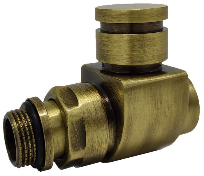 Прямой вентиль SR Rubinetterie Tondera, ручная регулировка 1/2"х3/4" E, цвет черный - фото №1