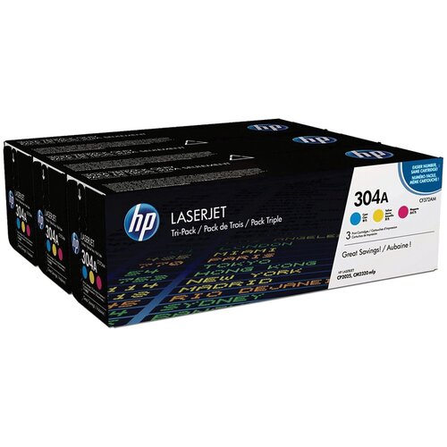 Картридж лазерный HP CF372AM ColorLaserJet CM2320 CP2025, оригинальный, комплект 3 цвета CMY картридж лазерный hp q2673a colorlaserjet 3500 3550 3700 пурпурный оригинальный ресурс 4000 стр